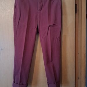 Old Navy Pixie High Rise Pants in Deep Red